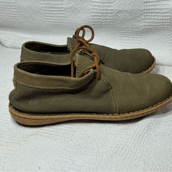 Born Nuala Women’s Green‎ Suede Leather Ankle Boots Shoes Size 8 US 39 EUC - Picture 1 of 7
